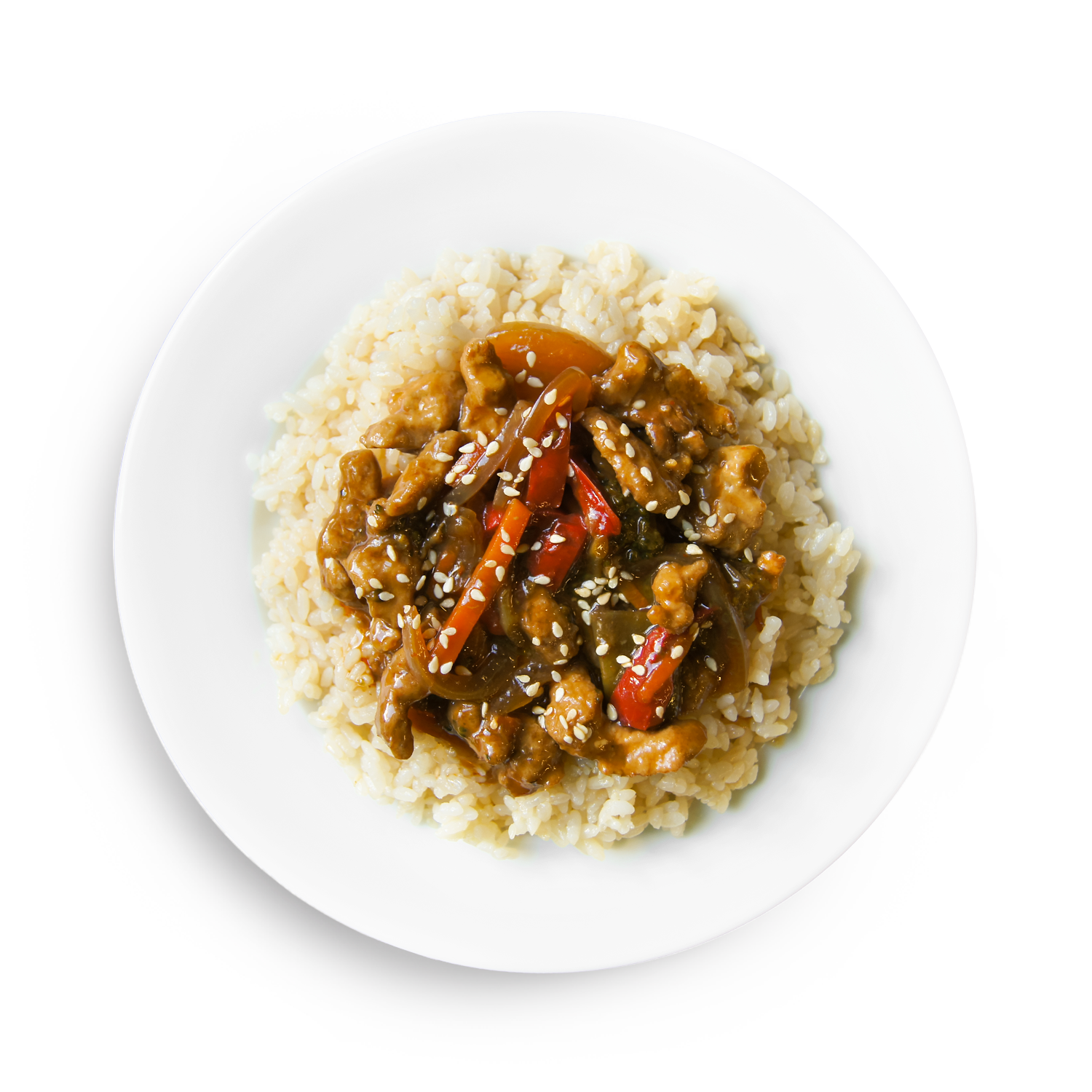 Цыпленок в соусе Чоп-Суэй с рисом