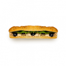 Багет с цыпленком и виноградом