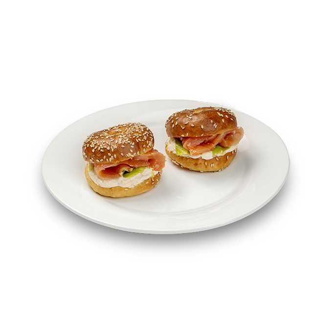 Бейглы с лососем