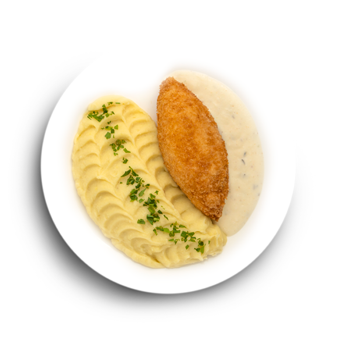 Филе цыпленка Кордон блю с картофельным пюре