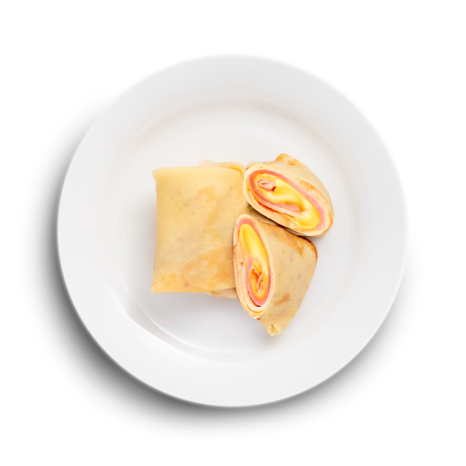 Блинчики с ветчиной и сыром