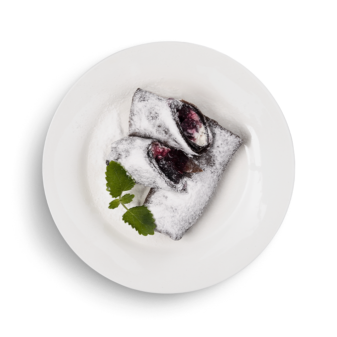 Шоколадные блинчики «Крем-чиз с вишней»