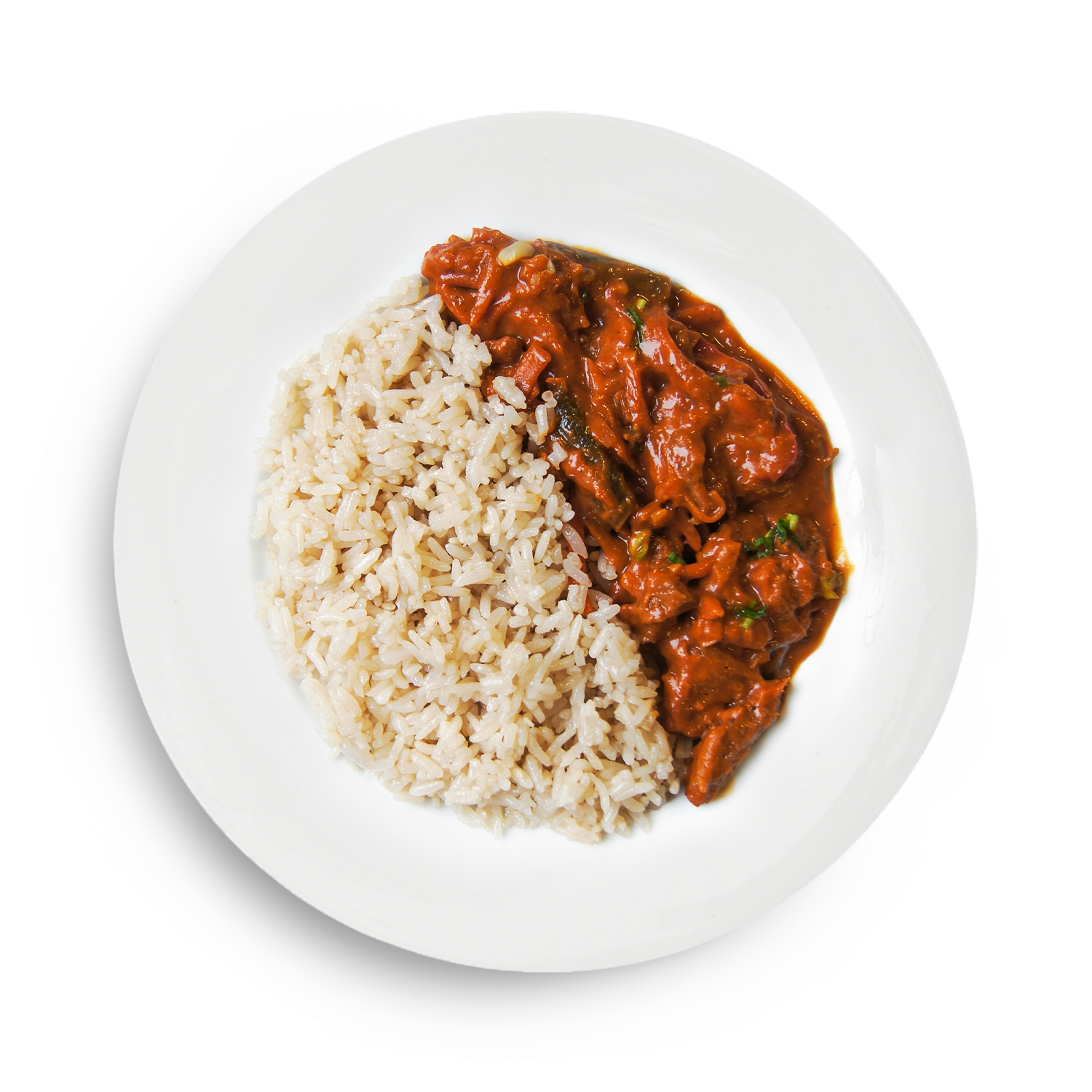 Постный гуляш карри с рисом 