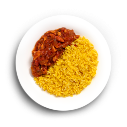 Азу из цыпленка по-татарски с рисом "Шафран"