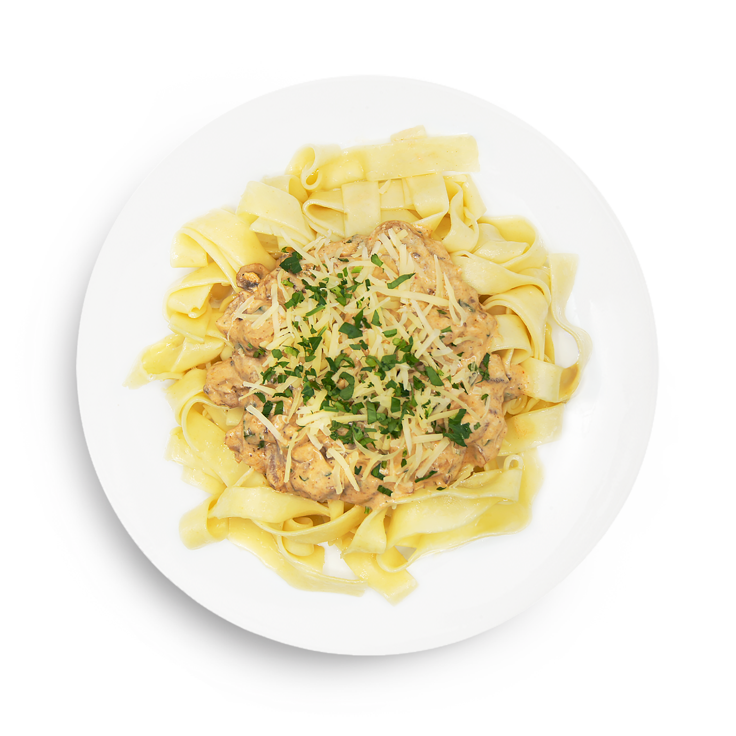 Паста с цыпленком в сливочном соусе
