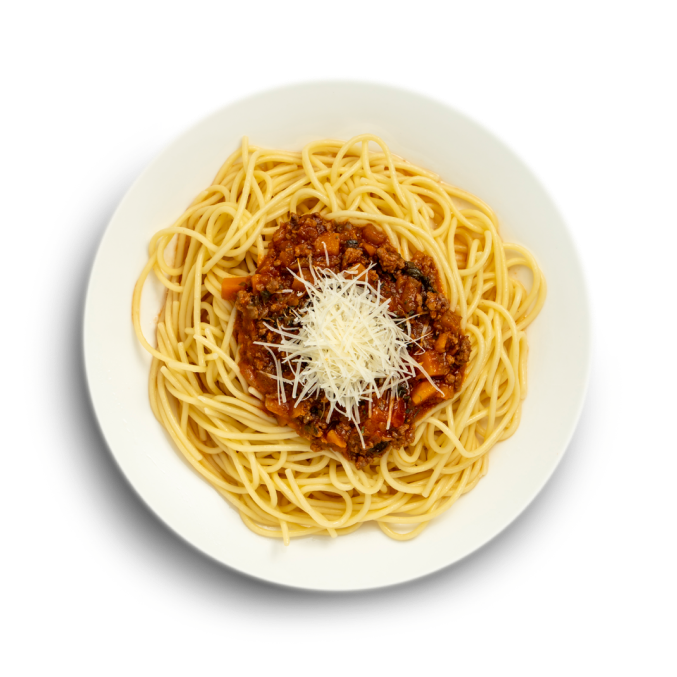 Паста Болоньезе с растительным мясом