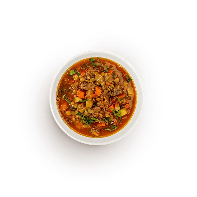 Суп с чечевицей и телятиной