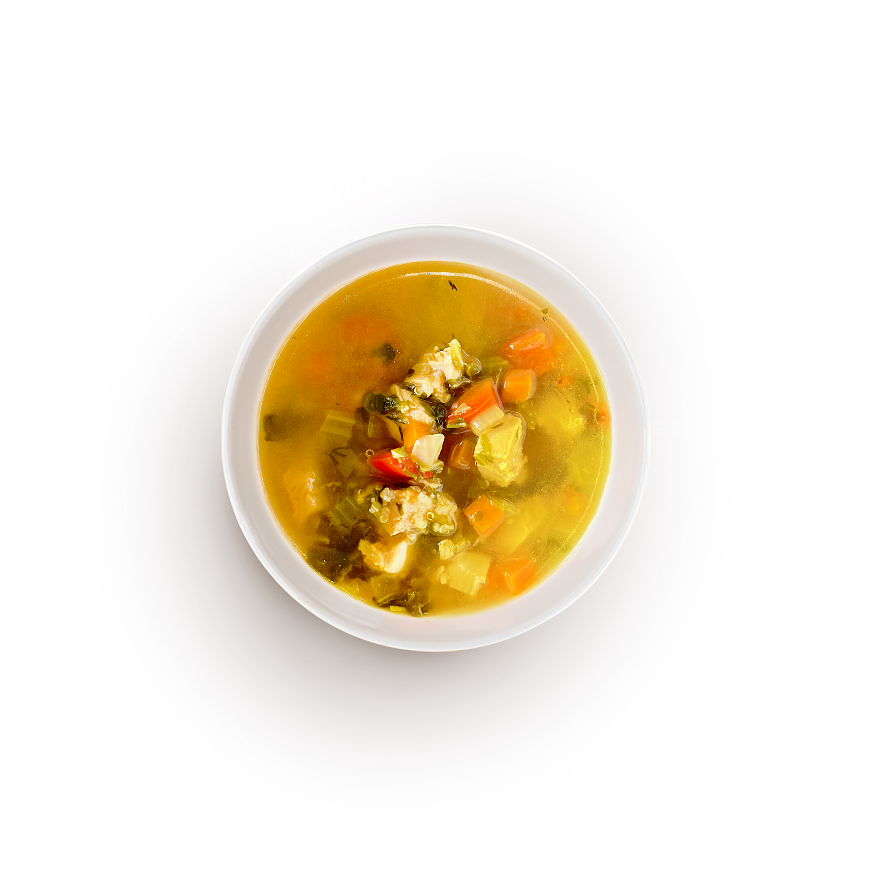 Суп с цыпленком, киноа и куркумой