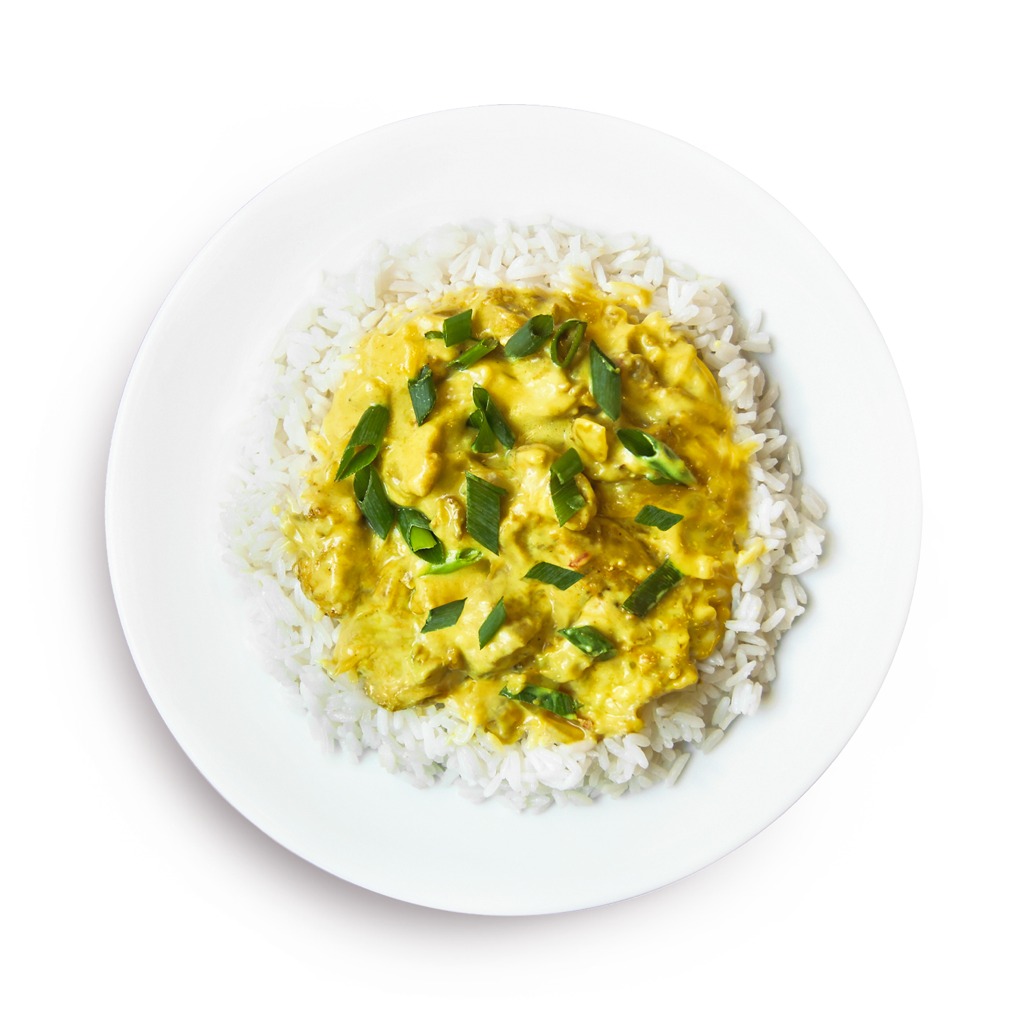 Цыпленок в кокосовом соусе с рисом