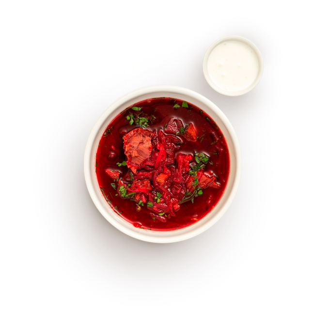 Борщ со сметаной