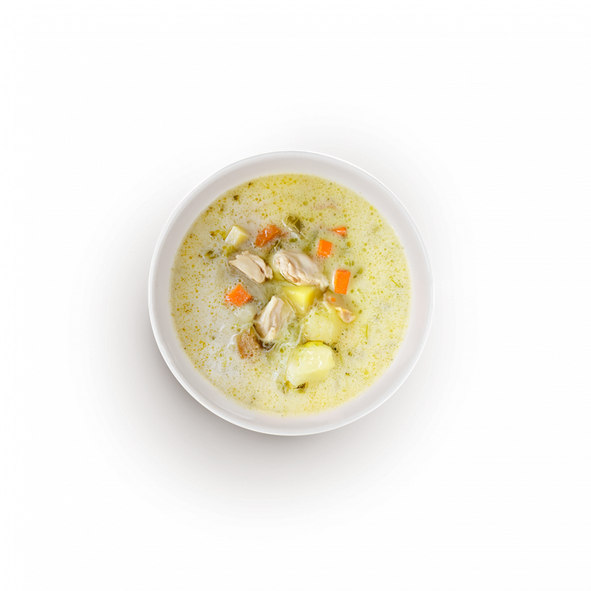 Сырный суп с цыпленком