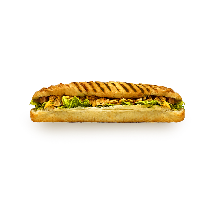 Гриль-багет с цыпленком и окороком						