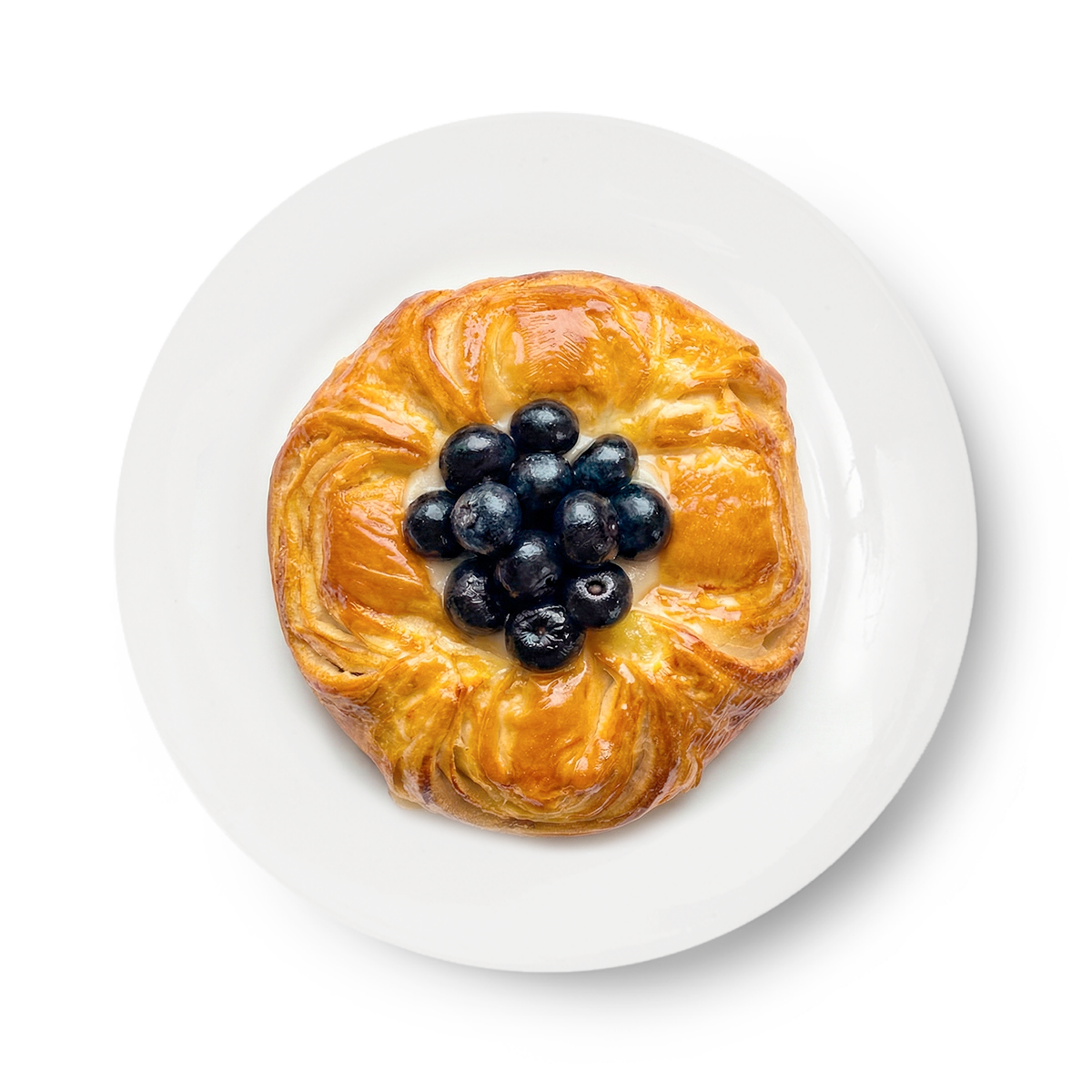 Дениш с заварным кремом голубика-бузина