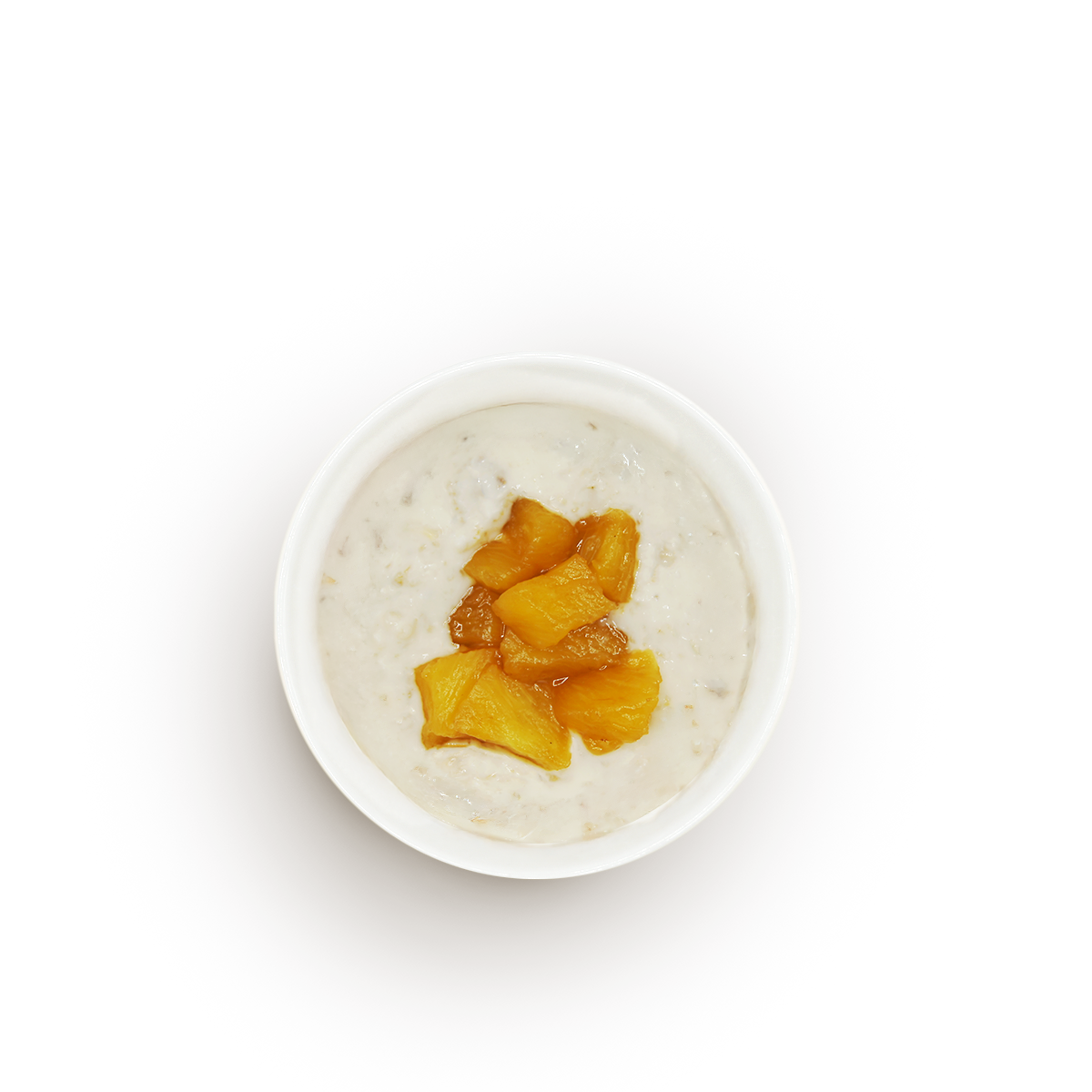 Каша овсяно-кокосовая с карамелизированным грушаей