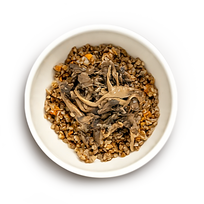 Гречневая каша с овощами и грибами