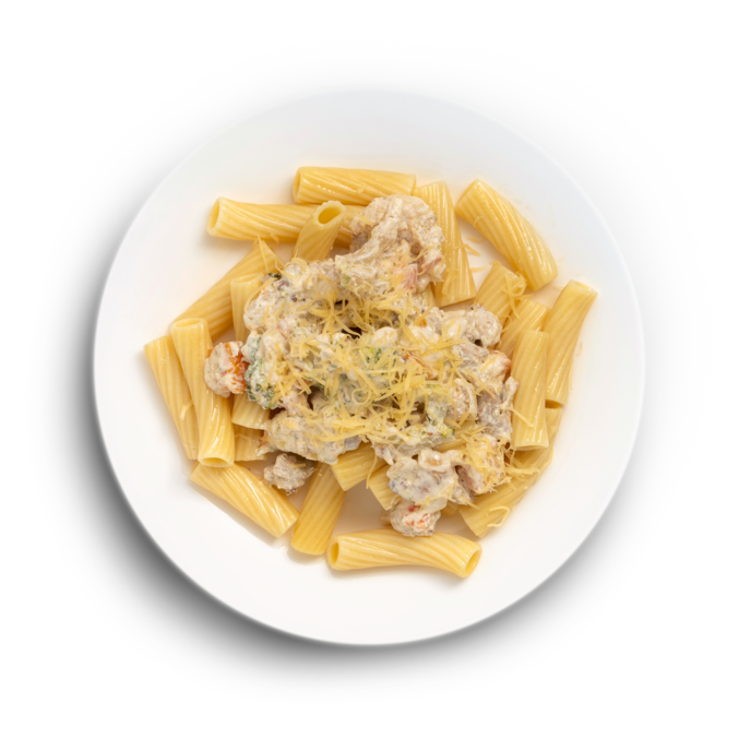 Ригатони с цыпленком в сливочном соусе