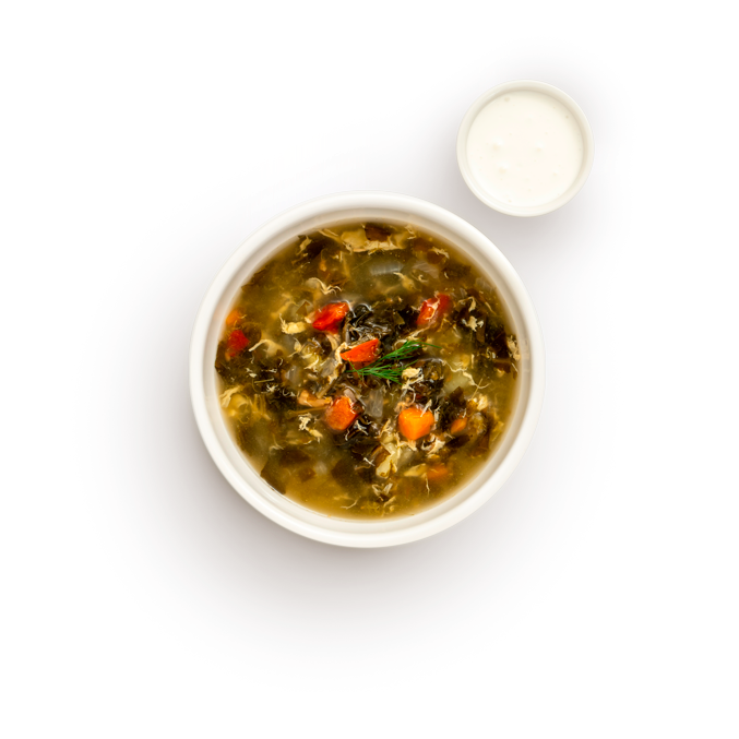 Суп со щавелем и яйцом